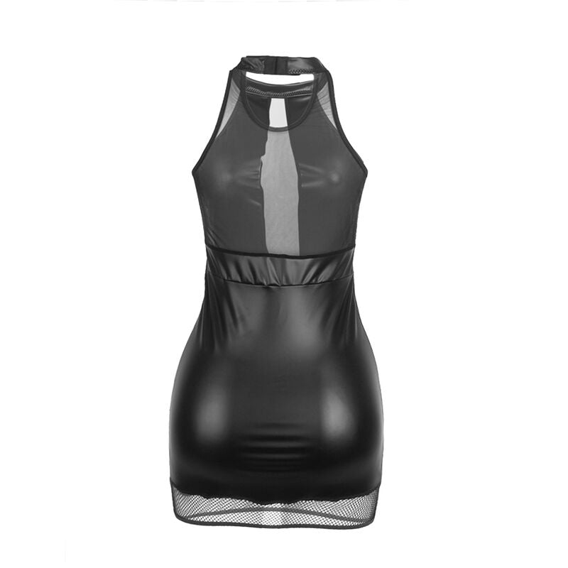 Subblime Dresses Subblime - 955472 Halter Neck Dress With Transparencies Black S/M