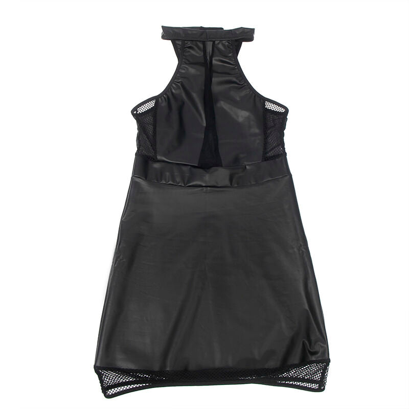 Subblime Dresses Subblime - 955489 Halter Neck Dress With Transparencies Black L/Xl