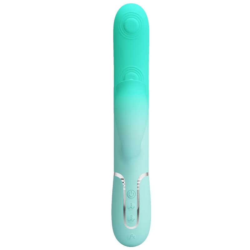 Pretty Love Flirtation Pretty Love - Gigi Multifunction Rabbit Vibrator Aqua Green