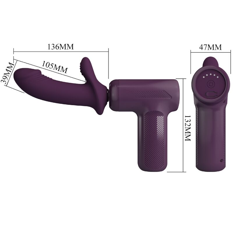Pretty Love C-Type Pretty Love - Dj Scholar Massager 5 Settings Purple