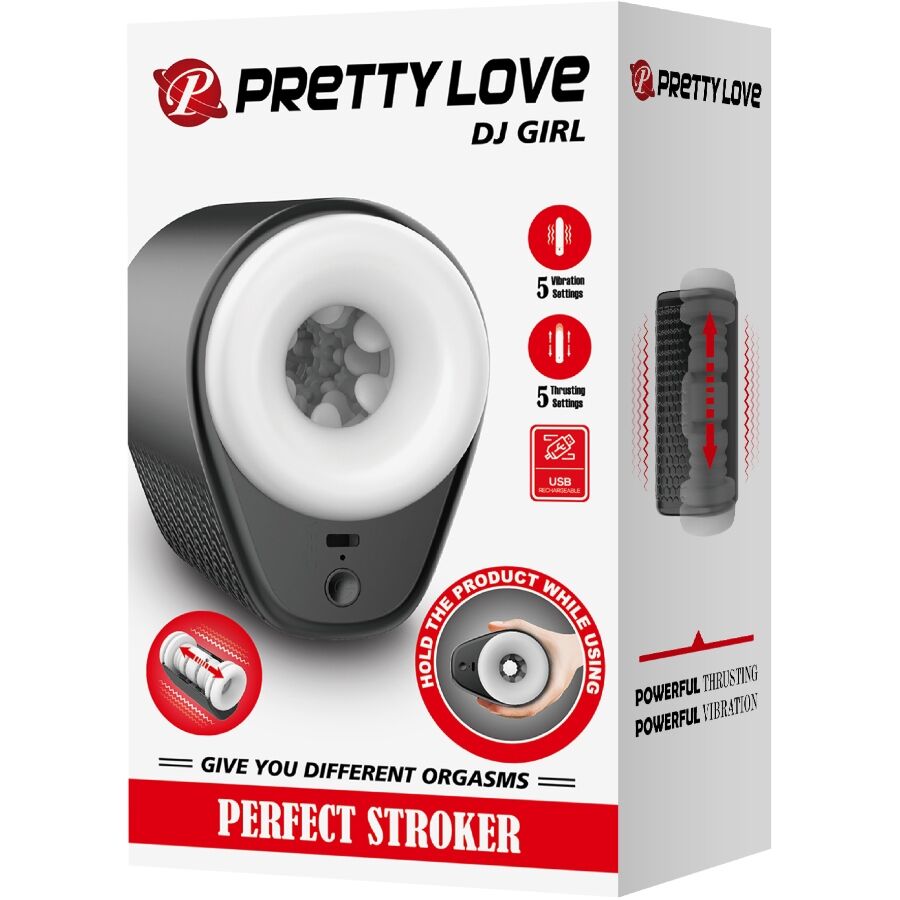 Pretty Love Male Pretty Love - Dj Girl Male Masturbator With Vibration 5 Settings Negro