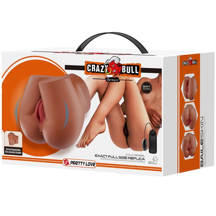 Crazy Bull Bernace Ass Vibrator With Realistic Vagina And Anus Flesh Remote Control