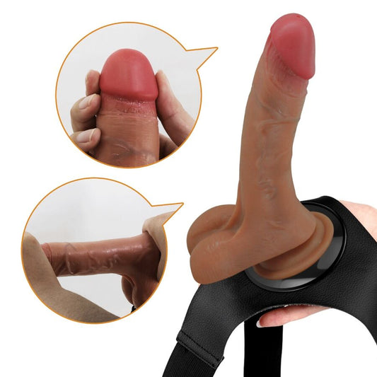 Pretty Love Universal Harness Briefs With Vibrating And Squirting Dildo 15.5 Cm Mulato
