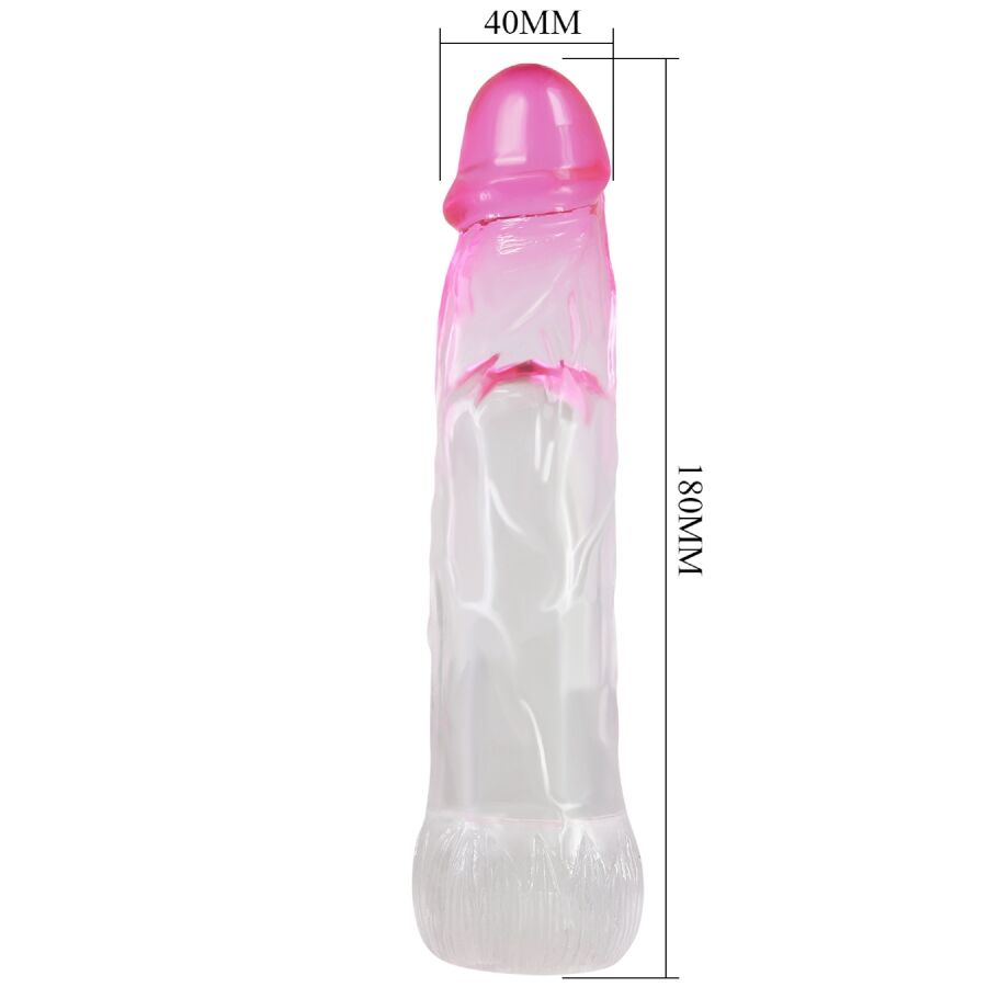 Pretty Love Neron Realistic 6 Cm Enlargement Sheath For  Penis Pink