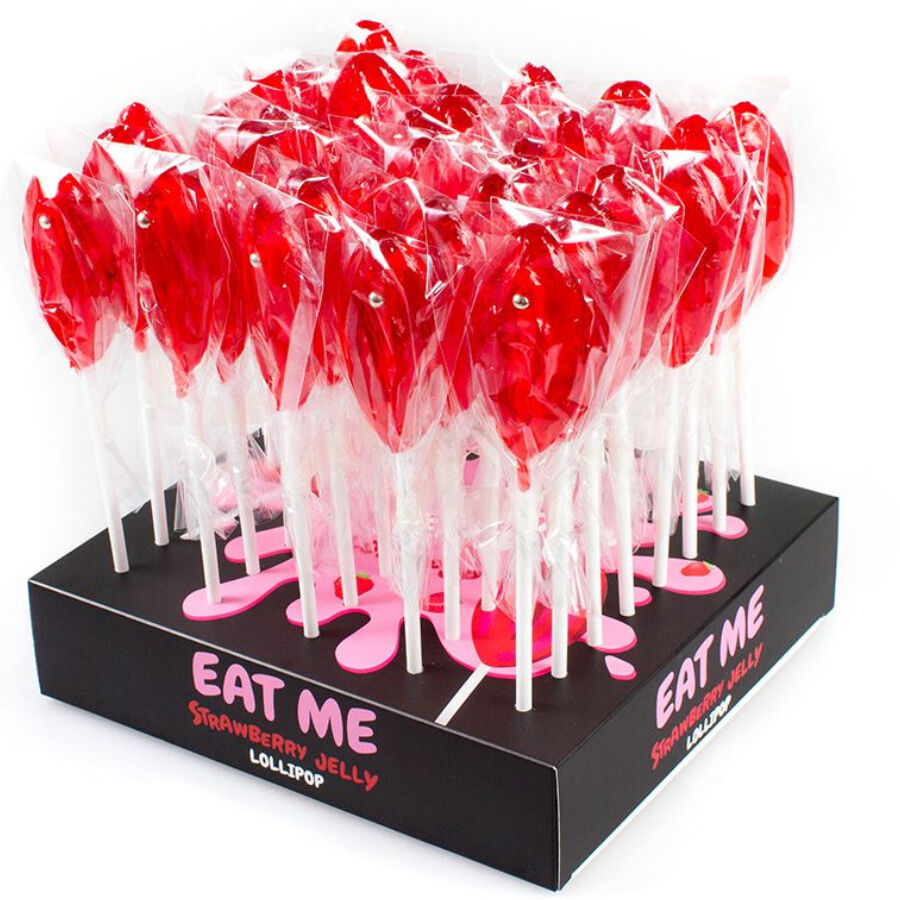 Secretplay Cosmetic Secretplay - Display Assortment Vagina Lollipops Strawberry 40 Units