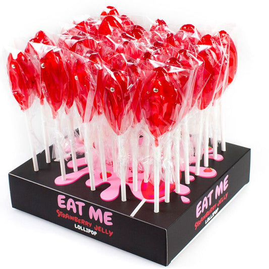 Secretplay Cosmetic Secretplay - Display Assortment Vagina Lollipops Strawberry 40 Units