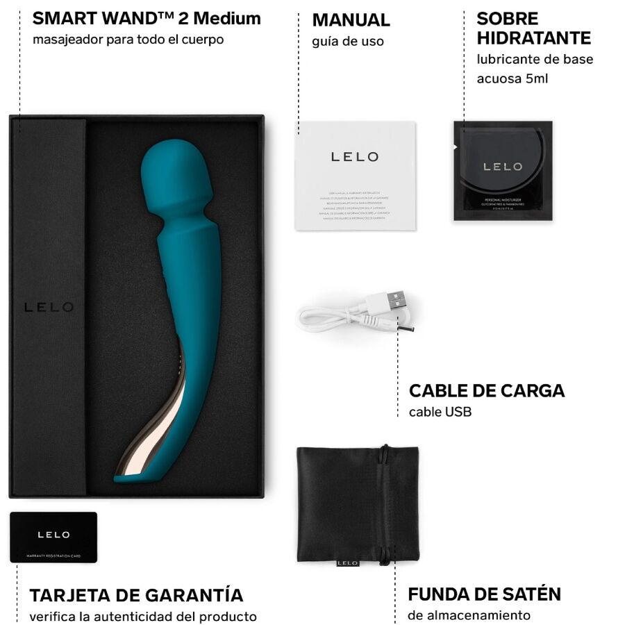 Lelo Smart Medium Wand 2 Ocean Blue Massager