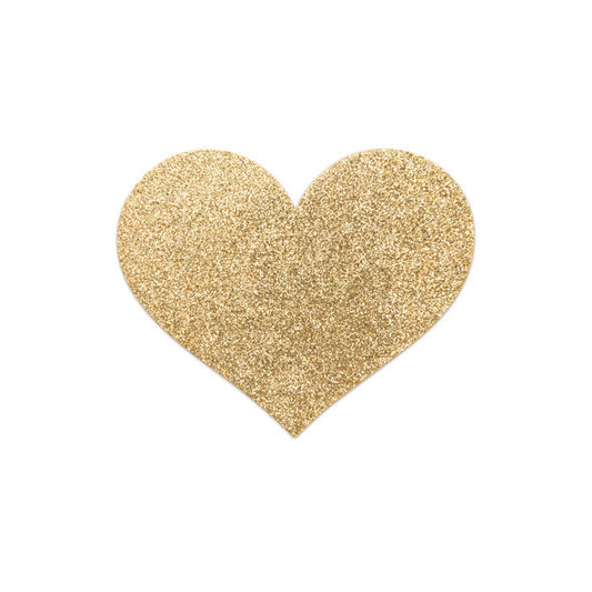 Bijoux Flash Collection Bijoux - Indiscrets Flash Golden Heart Nipple Covers