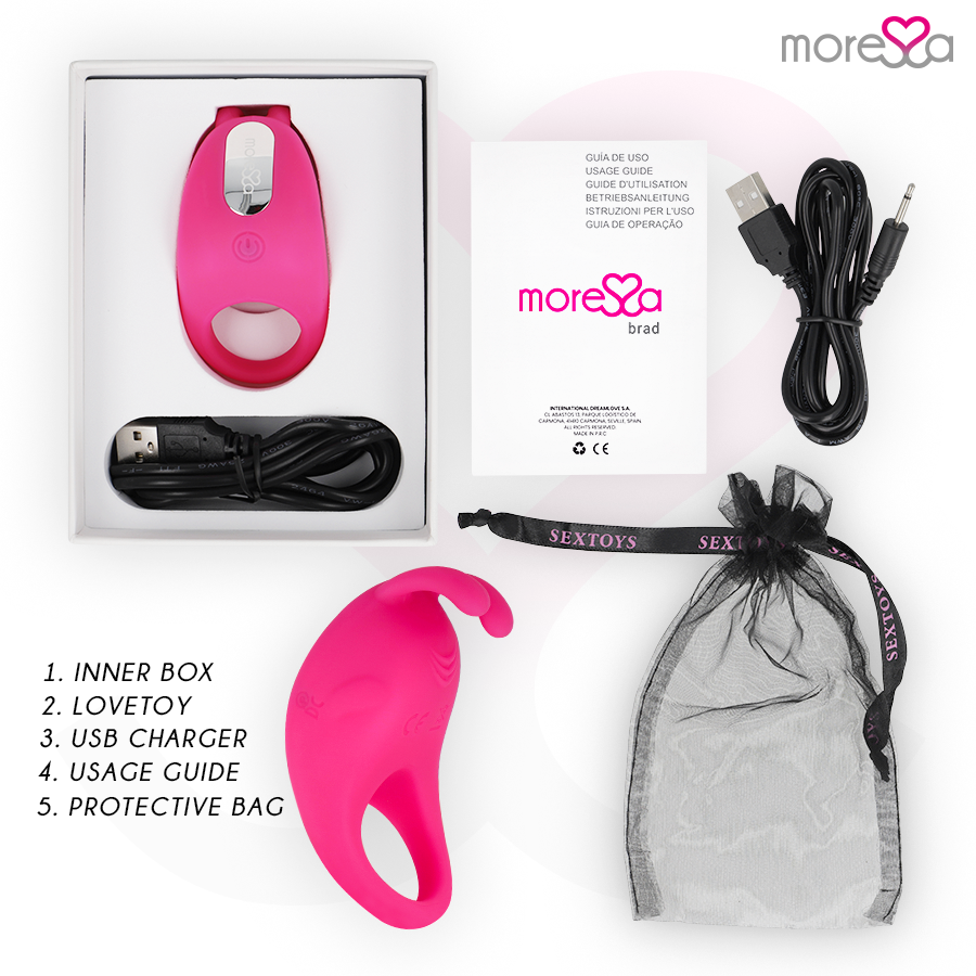 Moressa Brad Premium Silicone Rechargeable Pink