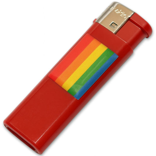 Pride Lighter Red With Lgbt Flag