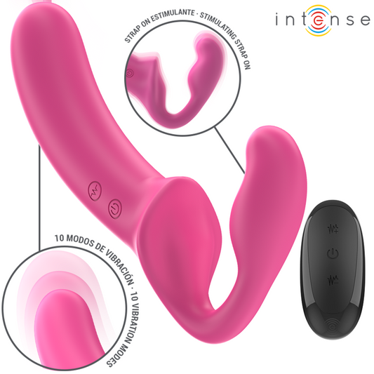 Intense Fun Intense - Amy Double Vibrator 20 Cm Pink Remote Control