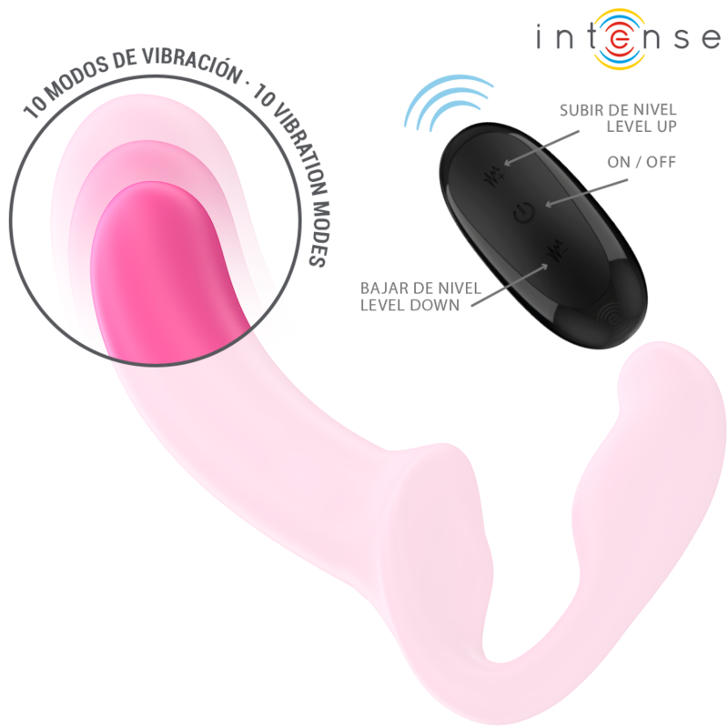 Intense Fun Intense - Amy Double Vibrator 20 Cm Pink Remote Control
