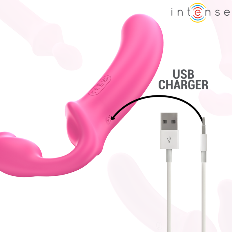 Intense Fun Intense - Amy Double Vibrator 20 Cm Pink Remote Control