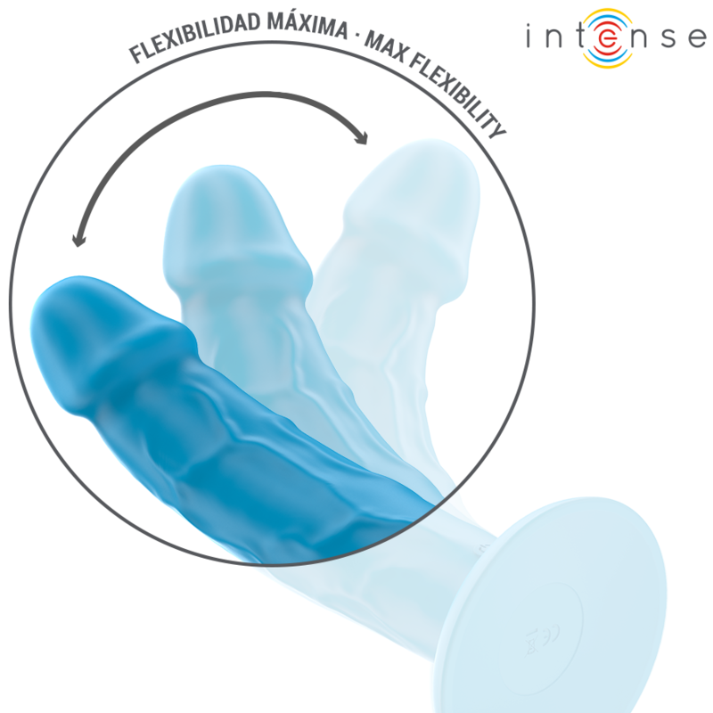 Intense Phoebe Realistic Vibrator with Suction Cup & Remote Control Blue