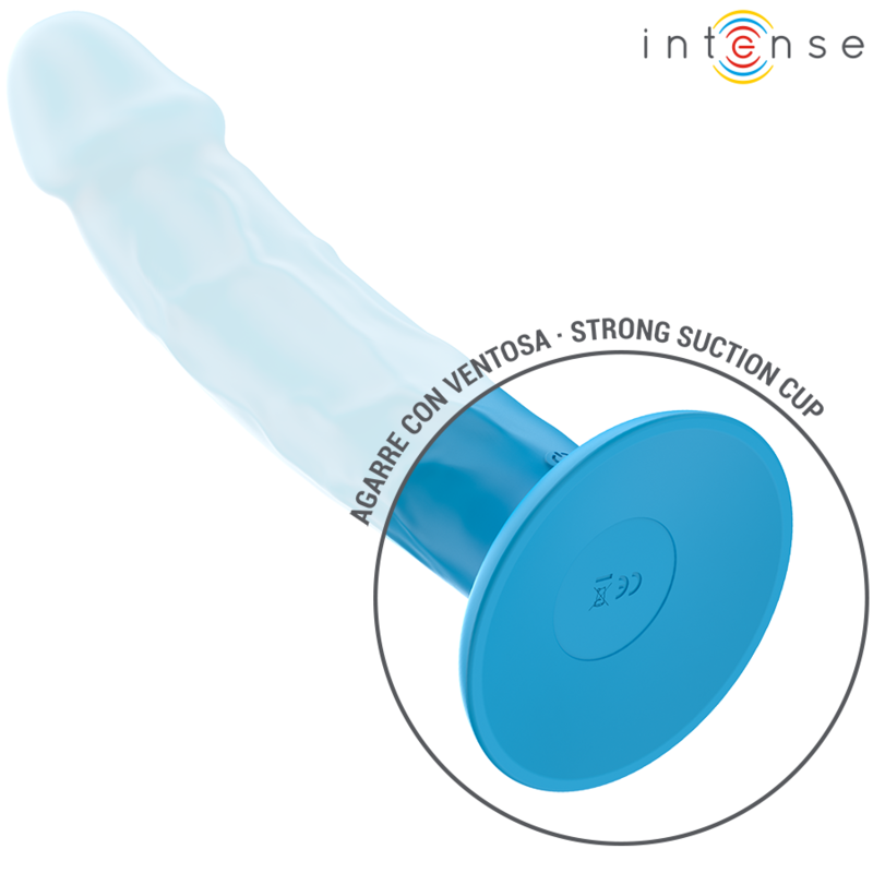 Intense Phoebe Realistic Vibrator with Suction Cup & Remote Control Blue