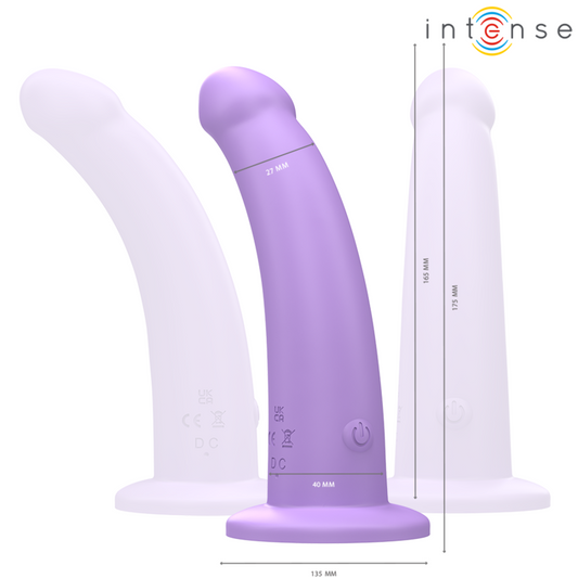 Intense Eddie Vibrator with Suction Cup & Remote Control Purple