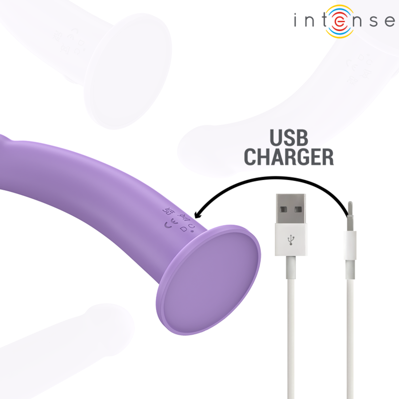 Intense Eddie Vibrator with Suction Cup & Remote Control Purple