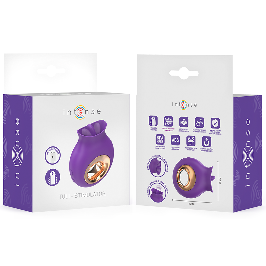 Intense Fun Intense - Tuli Clitoris Stimulator 9 Vibrations & 9 Oscillations Purple