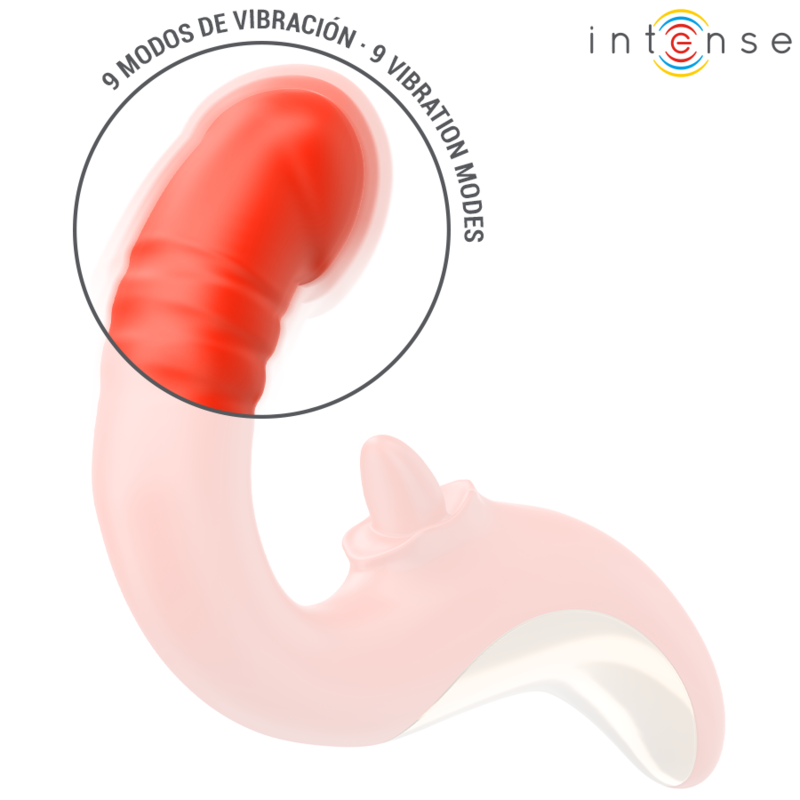 Intense Fun Intense - Paulina Vibrator And Stimulator In U Shape Red