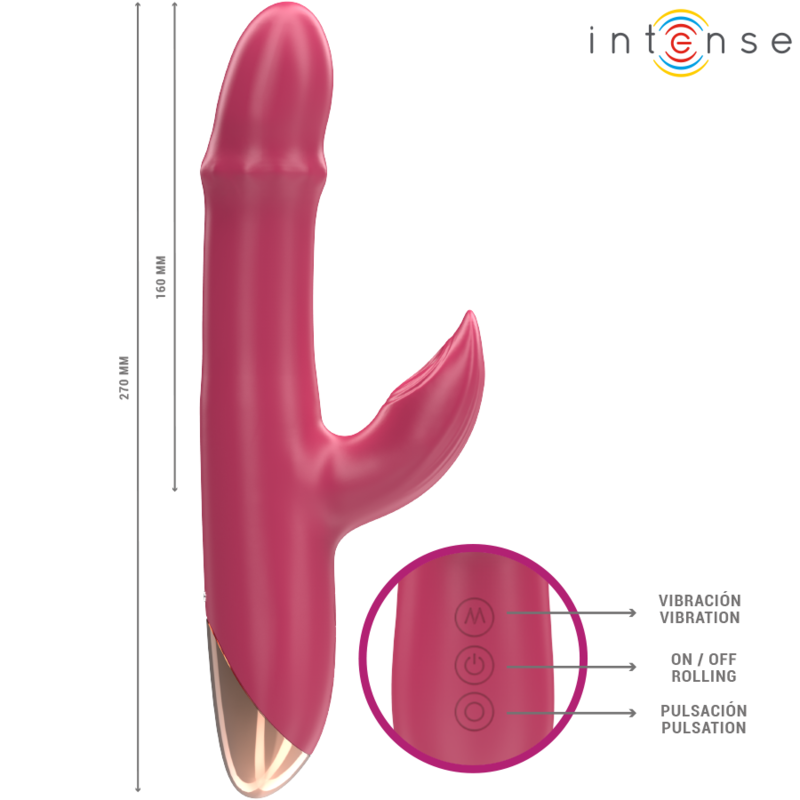 Intense Fun Intense - Chloe Multifunction Vibrator 3 In 1 Red