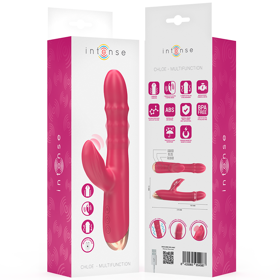 Intense Fun Intense - Chloe Multifunction Vibrator 3 In 1 Red