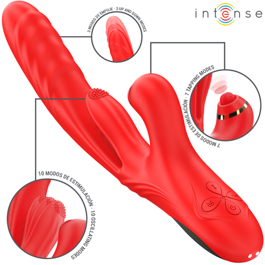 Intense Fun Intense - Rosalia Multifunction Vibrator 3 In 1 Red