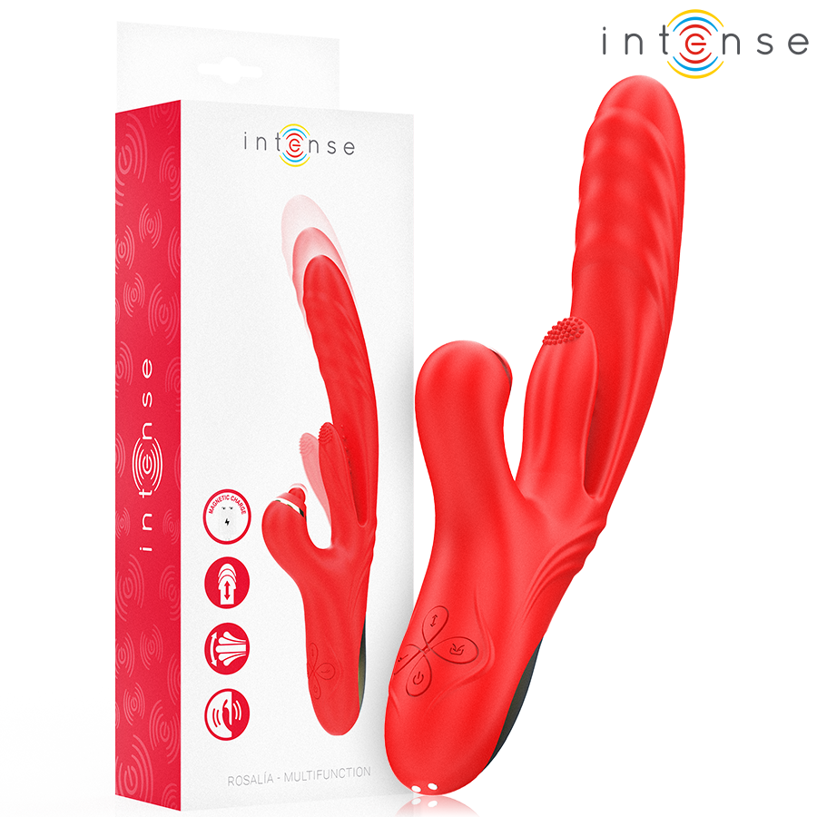 Intense Fun Intense - Rosalia Multifunction Vibrator 3 In 1 Red