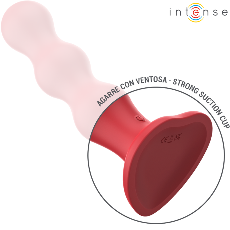 Intense Cody Vibrator with Suction Cup & Remote Control Red