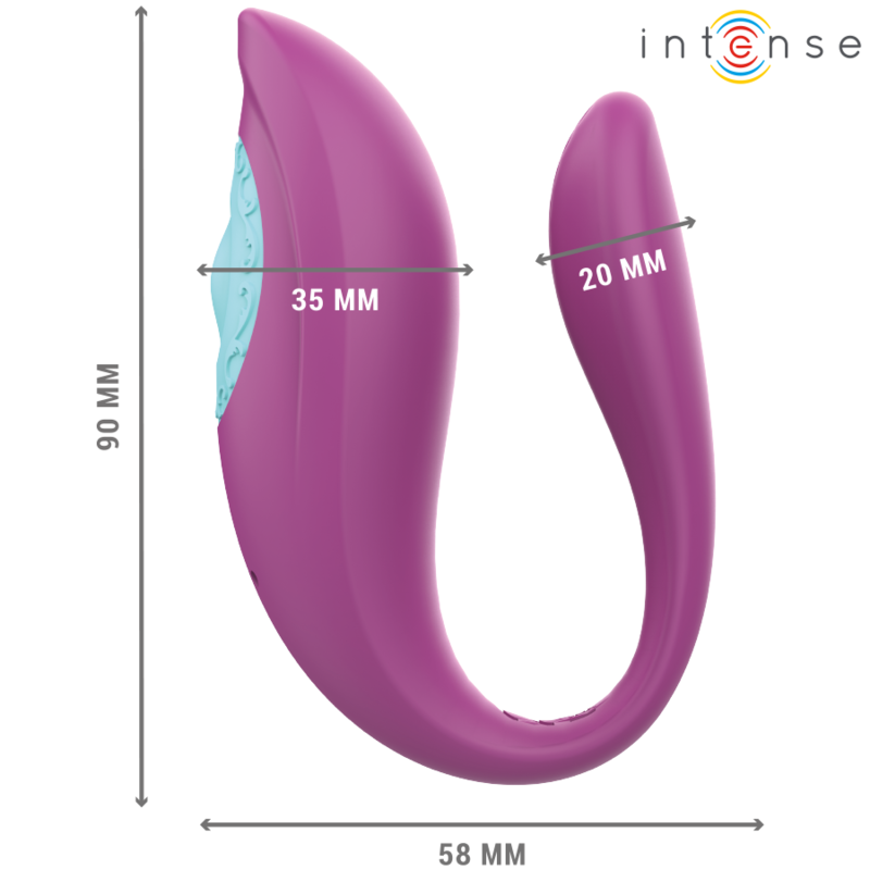 Intense Couples Toys Intense - Annie U-Shaped Vibrator And Stimulator Purple Remote Control