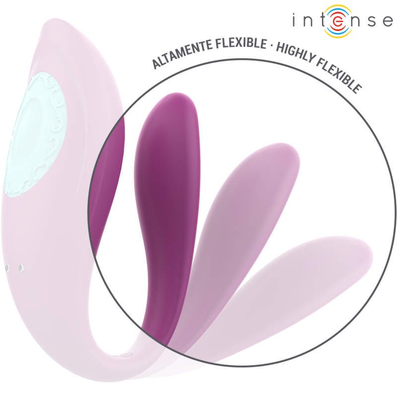 Intense Couples Toys Intense - Annie U-Shaped Vibrator And Stimulator Purple Remote Control