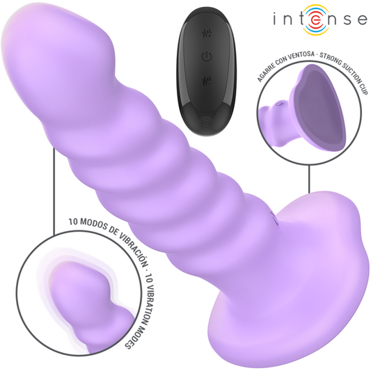 Intense Brenda Spiral Design Vibrator with Remote M Purple