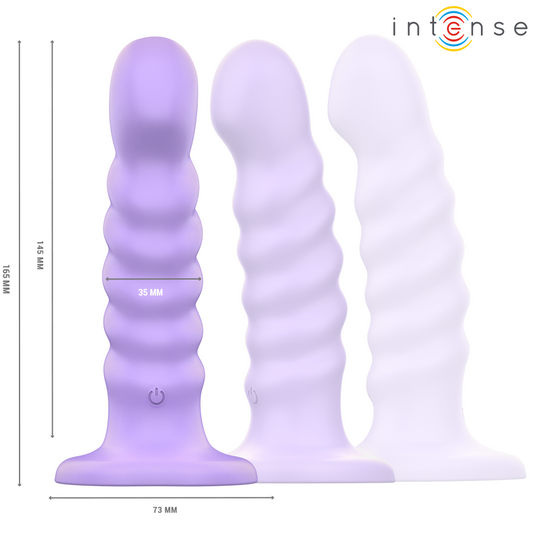Intense Brenda Spiral Design Vibrator with Remote M Purple