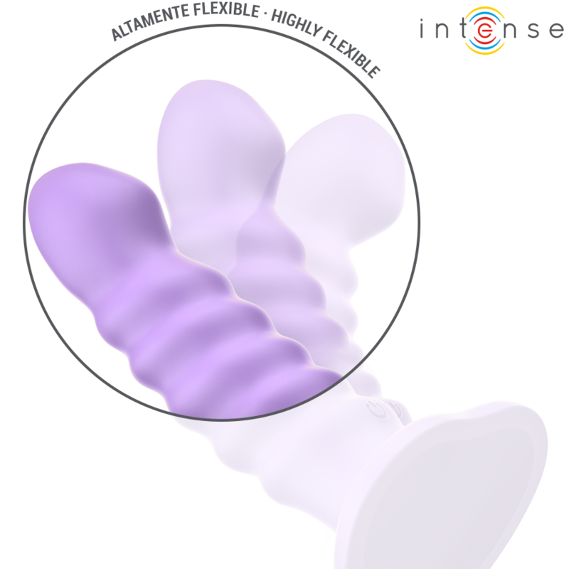 Intense Brenda Spiral Design Vibrator with Remote M Purple