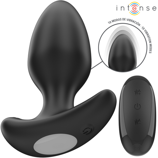 Intense Anal Toys Intense - Joey Anal Plug 10 Vibrations Black Remote Control