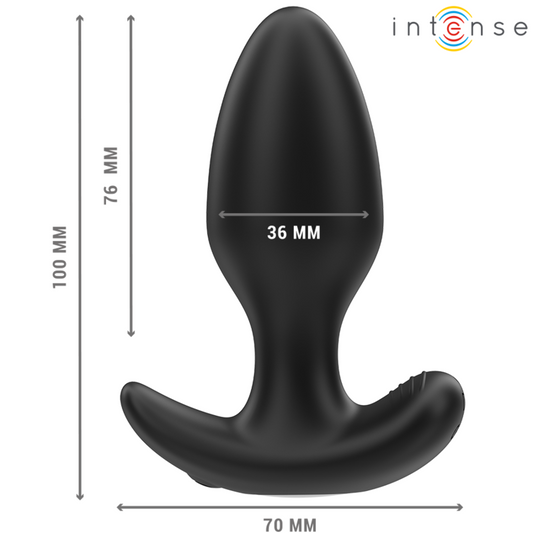 Intense Anal Toys Intense - Joey Anal Plug 10 Vibrations Black Remote Control