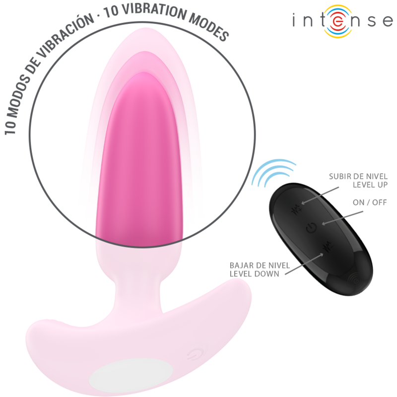Intense Anal Plug 10 Vibrations Remote Control