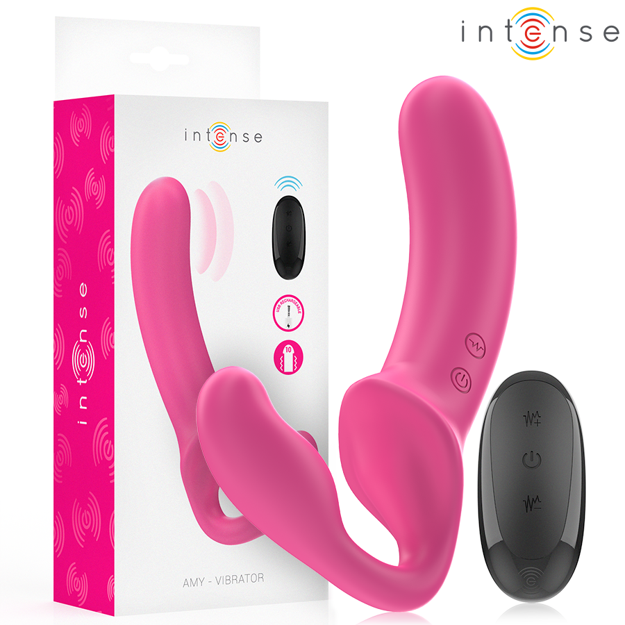 Intense Fun Intense - Amy Double Vibrator 20 Cm Pink Remote Control