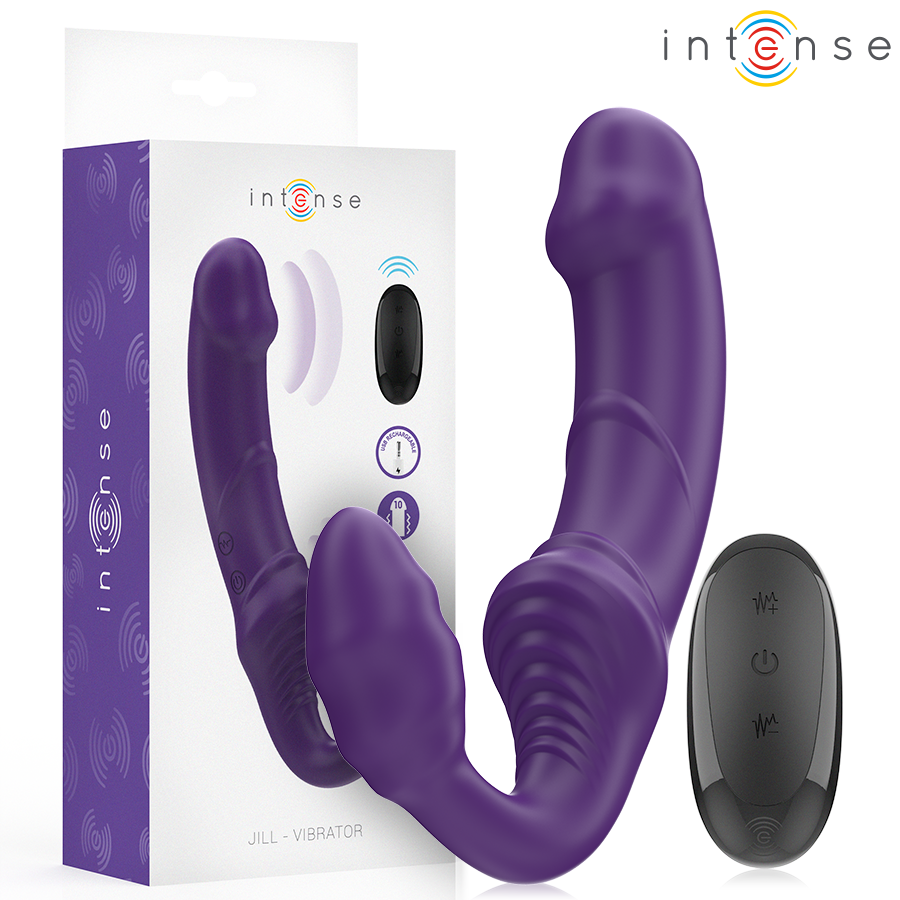 Intense Fun Intense - Jill Double Vibrator 20 Cm Purple Remote Control