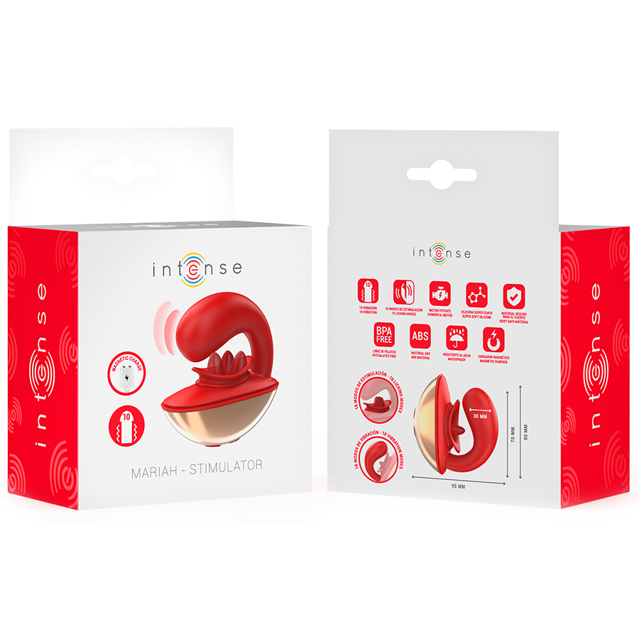 Intense Mariah U Shape Vibrator & Stimulator Red