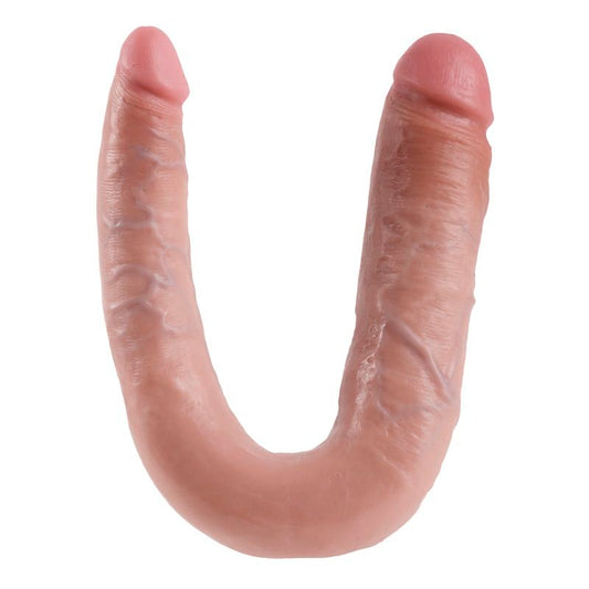 King Cock U-Shaped Large Double Trouble Flesh 17.8 Cm