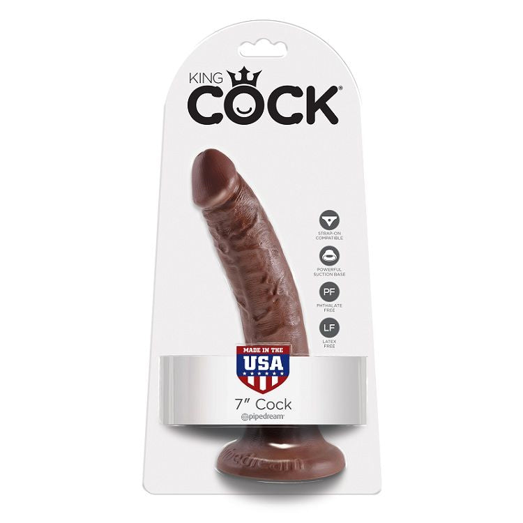 King Cock 7 Dildo Chocolate 17.8 Cm