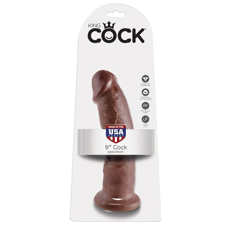 King Cock 9 Dildo Brown 22.9 Cm