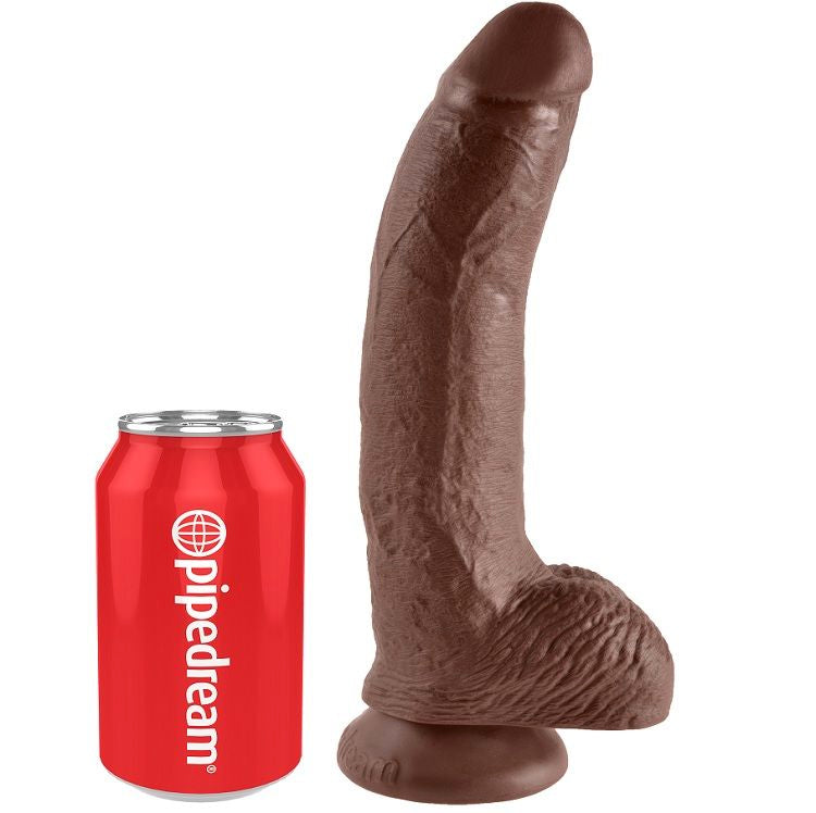 King Cock 9 Dildo Brown With Balls 22.9 Cm