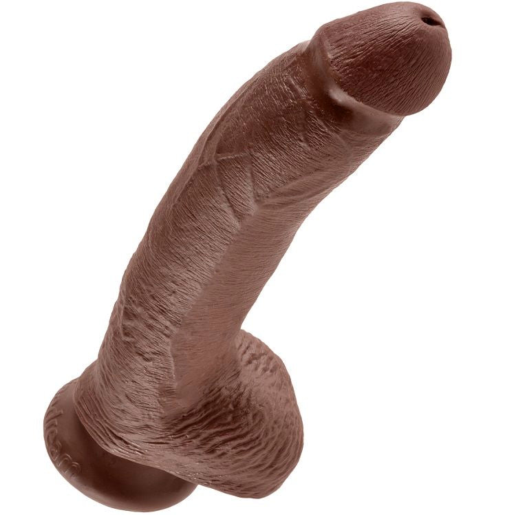King Cock 9 Dildo Brown With Balls 22.9 Cm