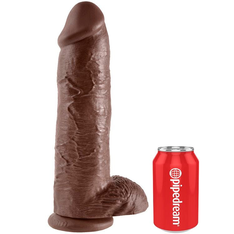 King Cock 12 Dildo Brown With Balls 30.48 Cm