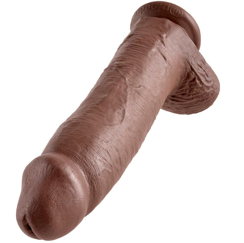 King Cock 12 Dildo Brown With Balls 30.48 Cm