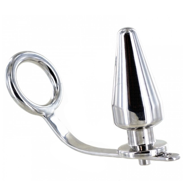 Metal Hard Steel Ring With Anal Plug 80 X 55 Mm