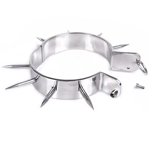 Metal Hard Bdsm Slave Collar With Points