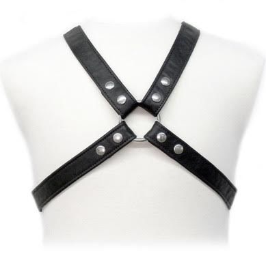 Leather Body Lasic Harness In Garment