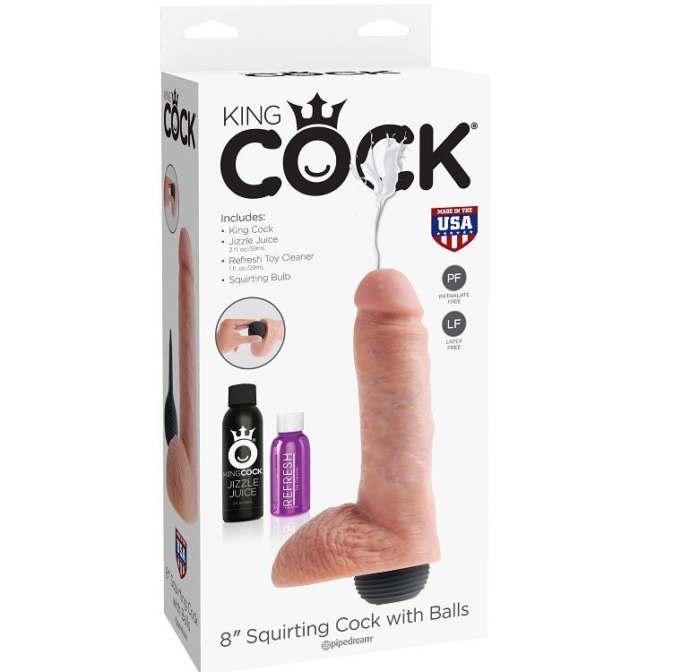 King Cock Realistic Natural Ejaculator Penis 20.32 Cm